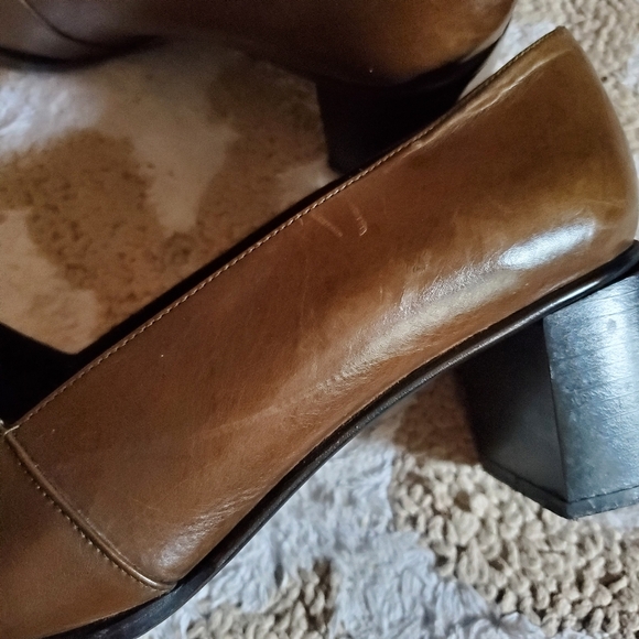 Mezlan Genuine Leather Pumps Womens 8M👠 Brown, Comfort Vamp Made Spain Heels👠 - Picture 12 of 14